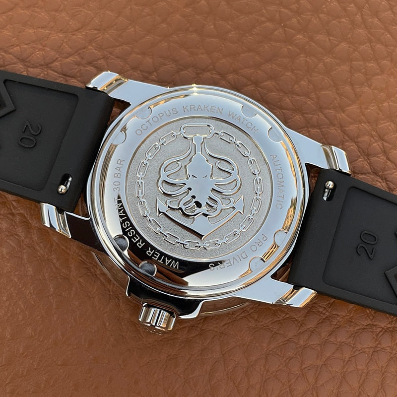 Octopus Luxury Brand Man Watch Retro PT5000 Automatic Mechanical Dive Watch Men 300M Bubble Mirror Sapphire Luminous Wristwatch