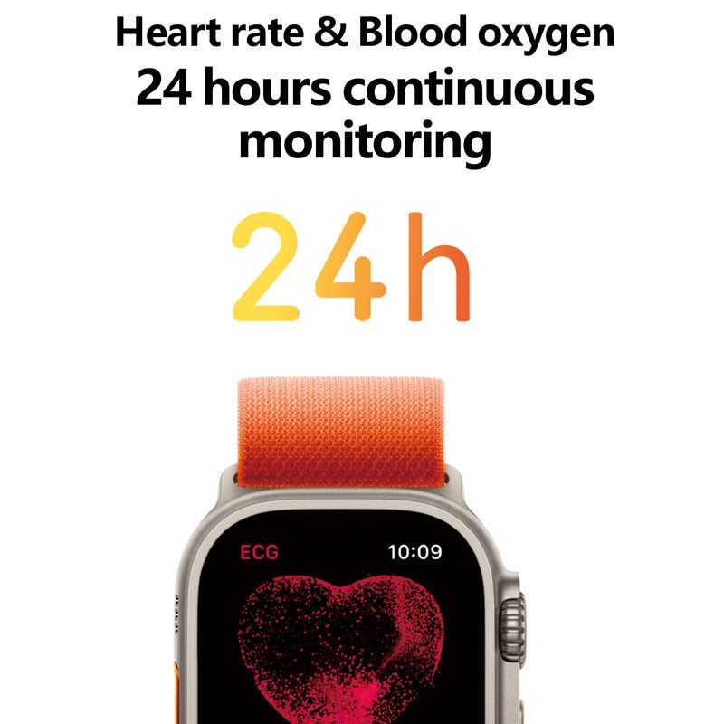 Smart Watch H11 Ultra Strap Lock 49mm IWO Men Series 8 NFC Wireless Charging Bluetooth Call GPS Smartwatch Women Real Screw New