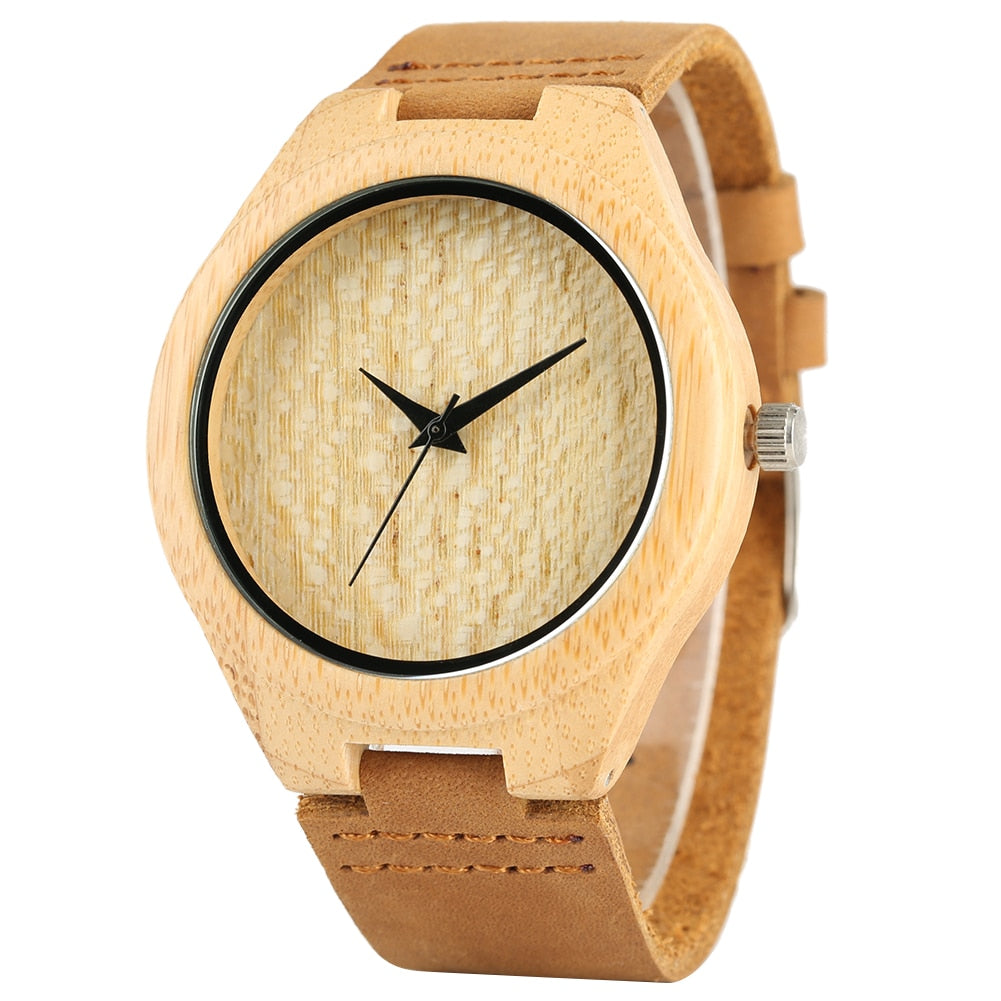 YISUYA Nature Wood Bamboo Watch Men Handmade Full Wooden Creative Women Watches New Fashion Quartz Digital Clock Christmas Gift