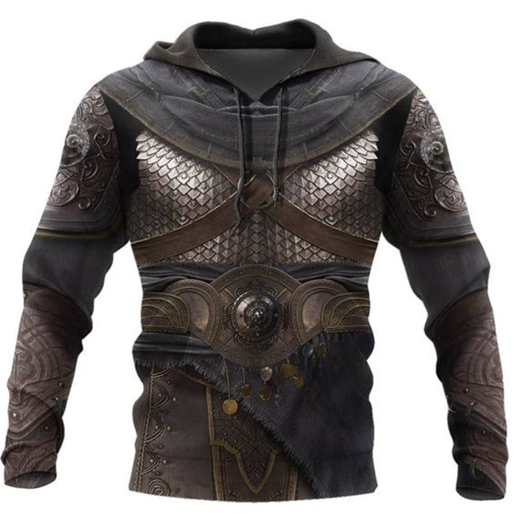 Men Hoodies Classic 3D Printed Medieval Clothes Knights Templar Harajuku Trend Fleece Sweatshirts Casual Hooded Jacket Clothing 1
