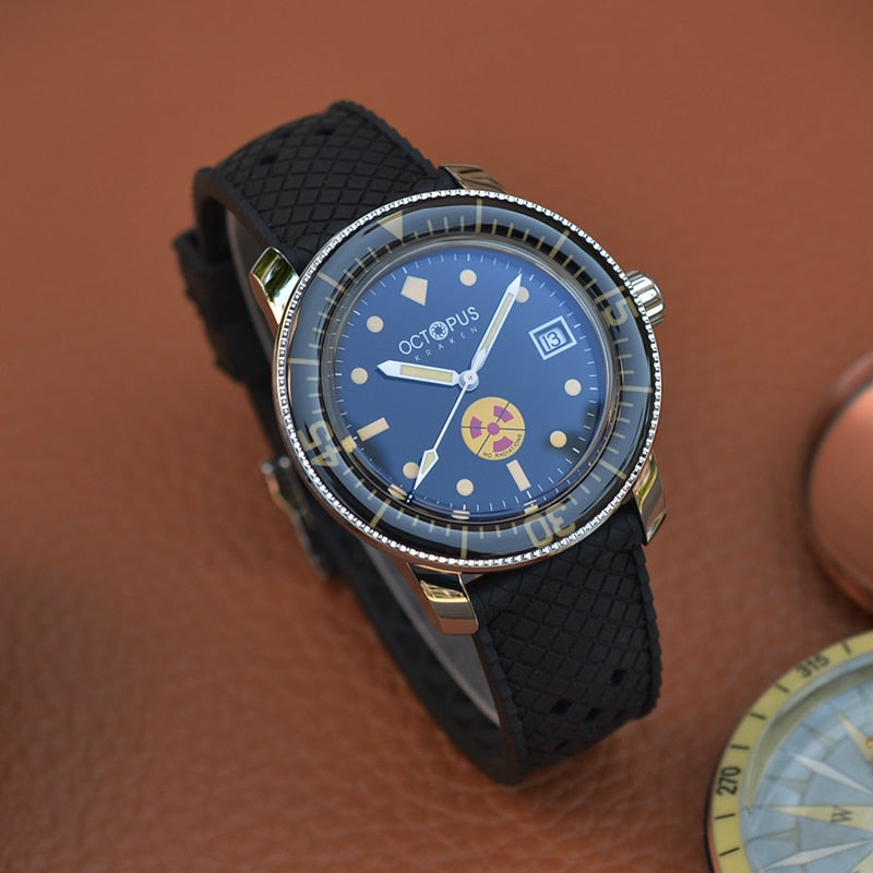 Octopus Luxury Brand Man Watch Retro PT5000 Automatic Mechanical Dive Watch Men 300M Bubble Mirror Sapphire Luminous Wristwatch