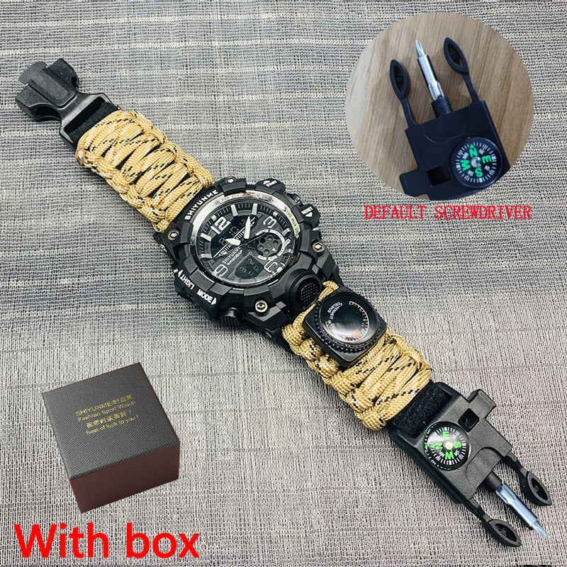 SHIYUNME New Sports Men's Watches Compass Luxury Military Quartz Watch Men Waterproof Male Clock relogio masculino 2022
