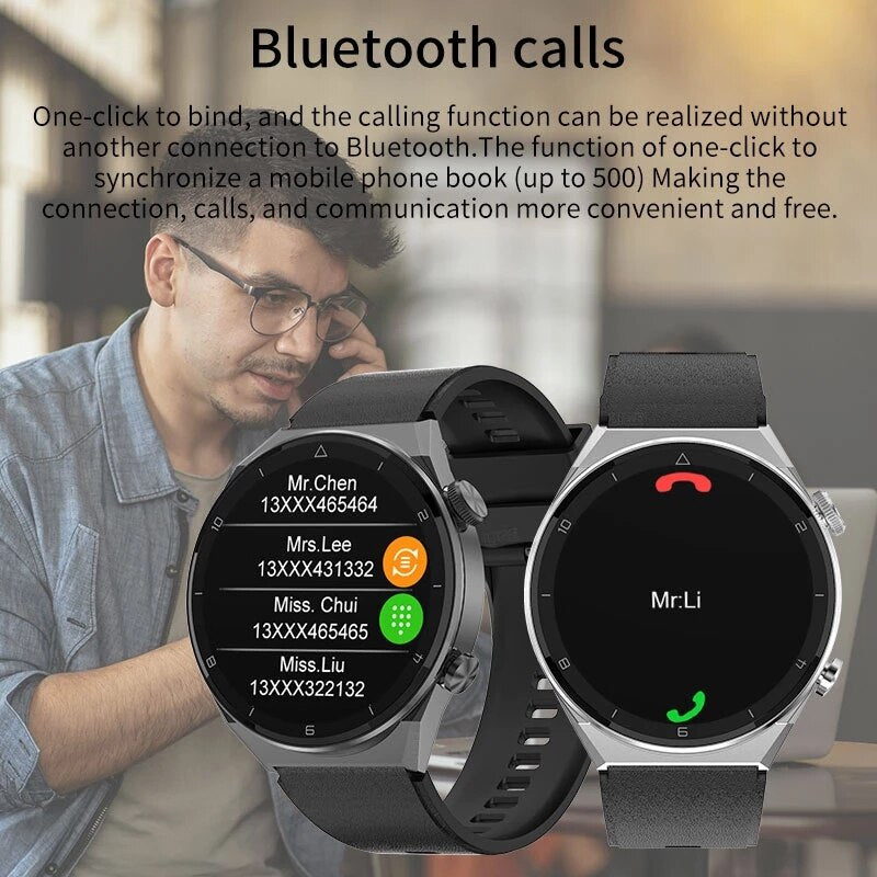 NFC Access Control Function Smartwatch Wireless Charging AMOLED Smart Watch New HD Screen Bluetooth Call Large Capacity Battery