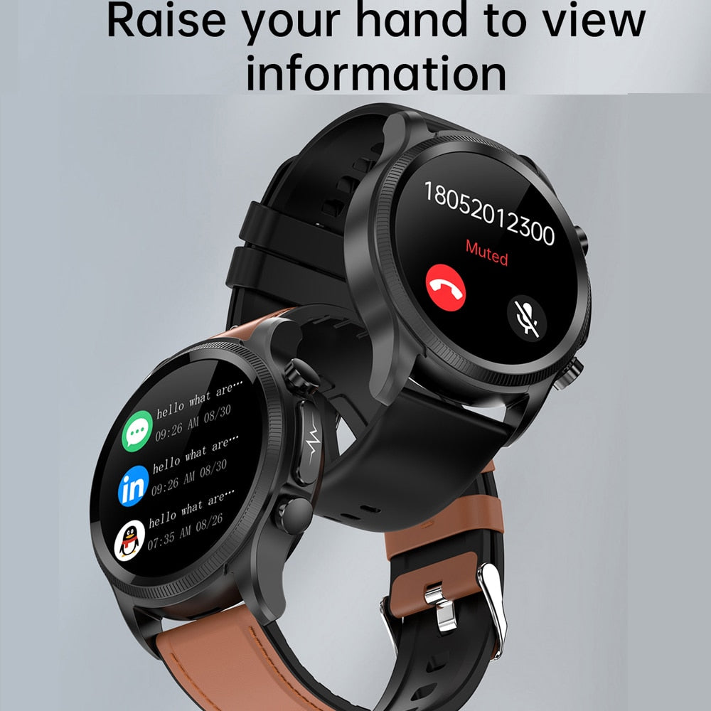 ECG PPG Blood Glucose Smart Watch Men Blood Pressure Heart Rate Body Temperature IP68 Waterproof Fitness Tracker Smartwatch