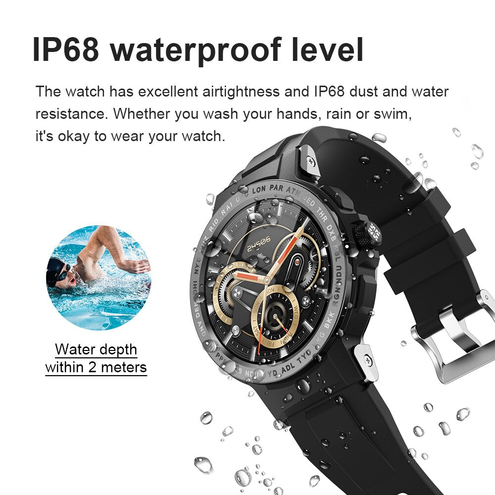 Niwevol IP68 Waterproof Smart Watch Men 2022 New Custom Dial  Sports Heart Rate Fitness Watches for Android IOS Smartwatch