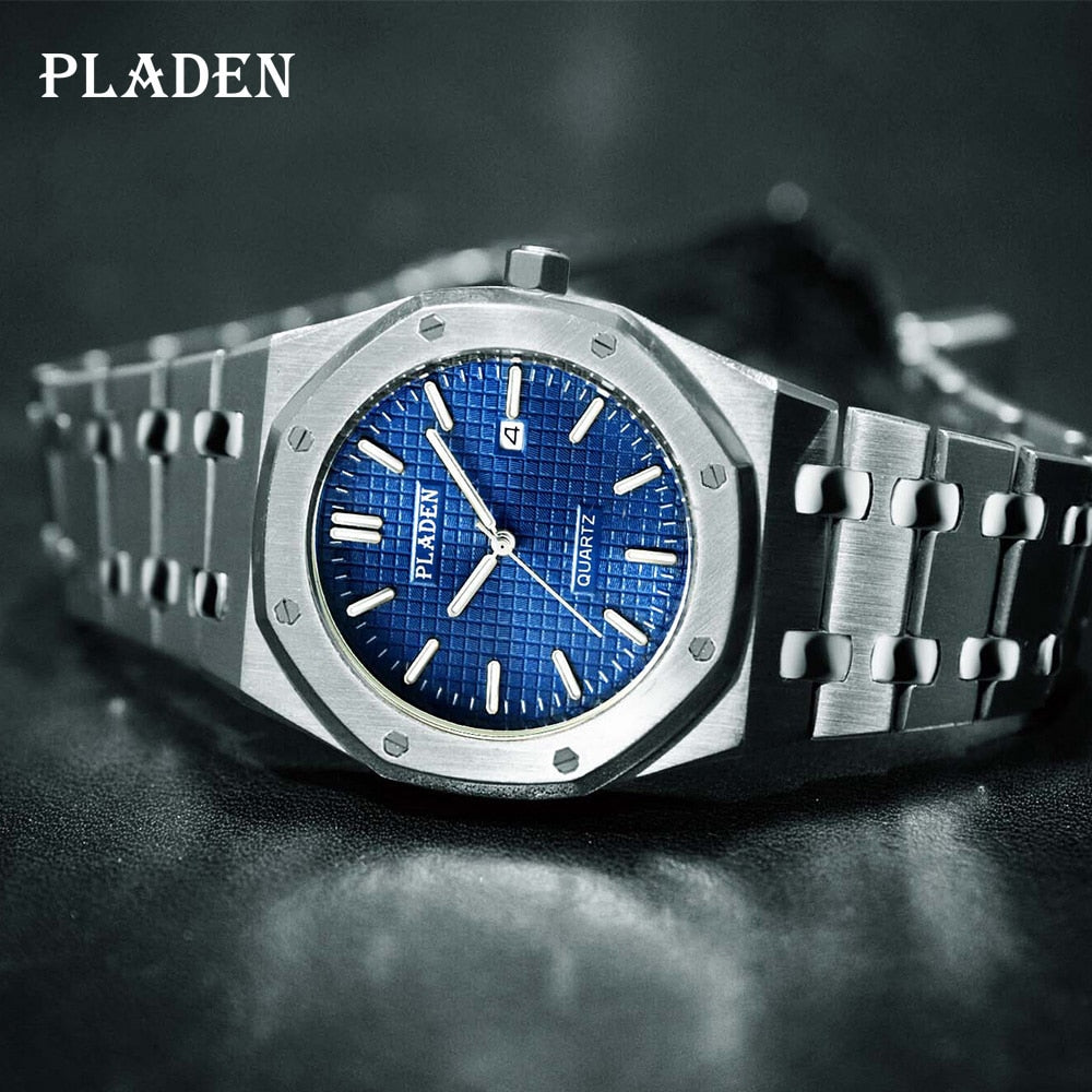 PLADEN Luxury Watch For Men Top Brand Business Stainess Steel Quartz Watches Fashion Classic Waterproof Male Clock Dropshipping