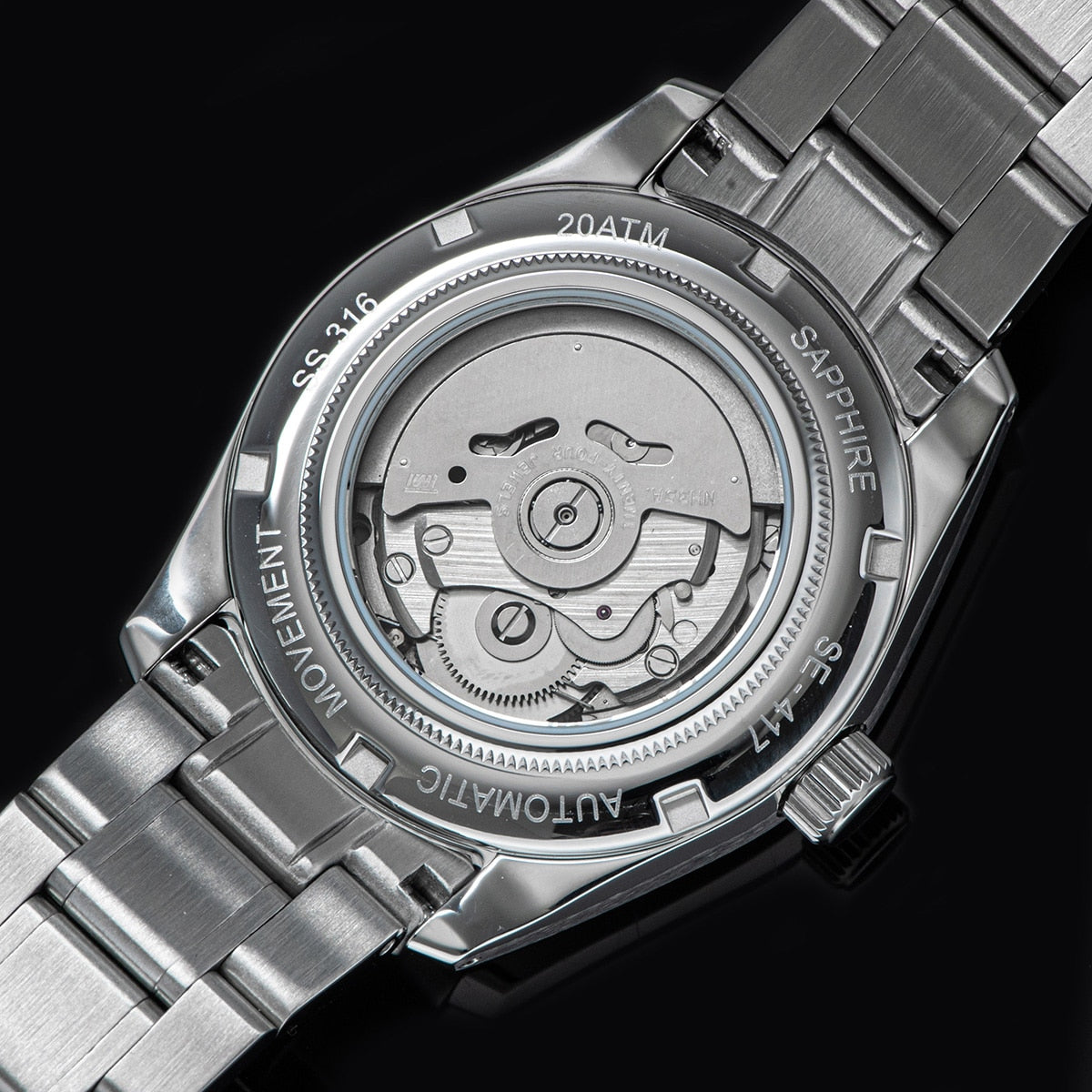 SEESTERN Diver Watch Men Automatic Japan NH35 Movement Sapphire Dome Crystal Wristwatch 20ATM Waterproof Mechanical Retro New