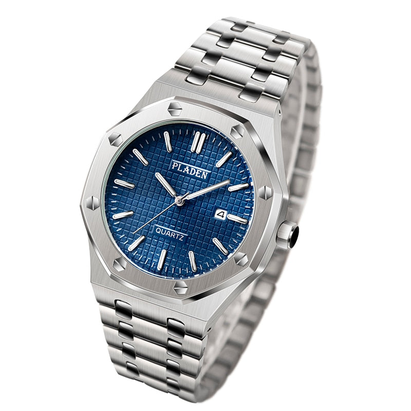 PLADEN Luxury Watch For Men Top Brand Business Stainess Steel Quartz Watches Fashion Classic Waterproof Male Clock Dropshipping