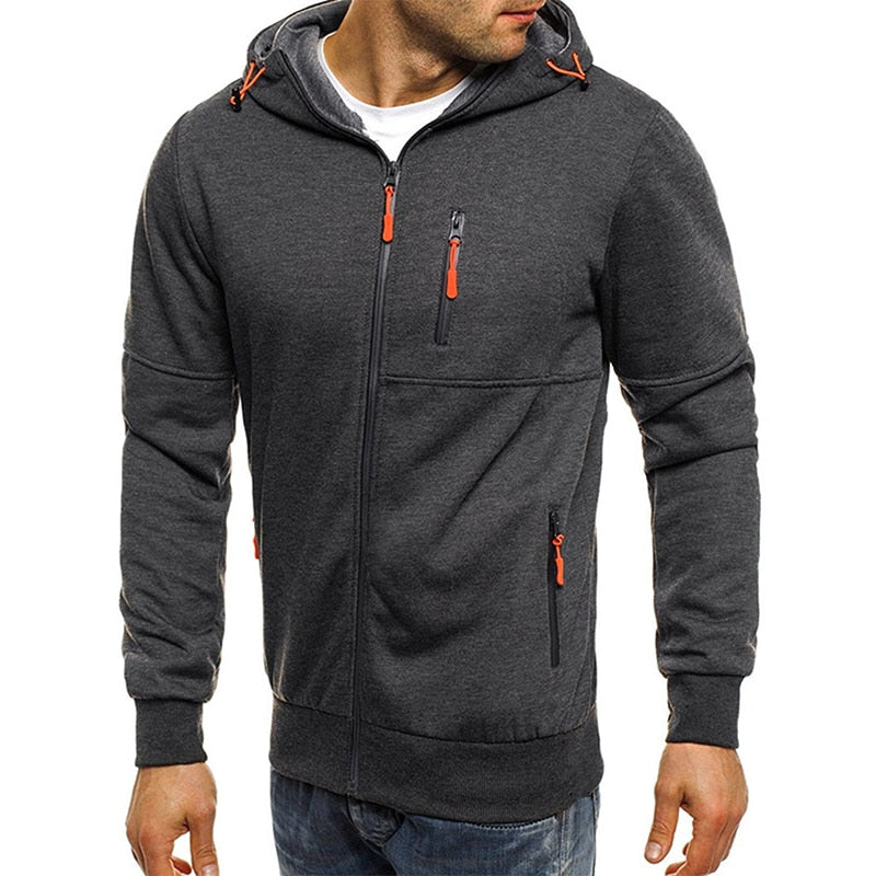 Covrlge Spring Men's Jackets Hooded Coats Casual Zipper Sweatshirts Male Tracksuit Fashion Jacket Mens Clothing Outerwear MWW148