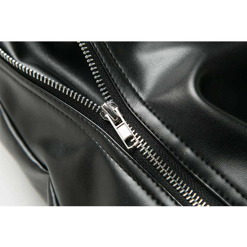 New Arrived Personality Male Leather Pants Male Slim Leather Pants Men's Clothing PU Pants Male