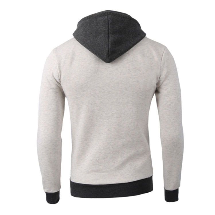 Fake Two Pieces Sports Sweatshirt Casual Men Jackets Coats Winter Thin Warm Zipper Hooded Jackets Autumn Winter Men's Clothing