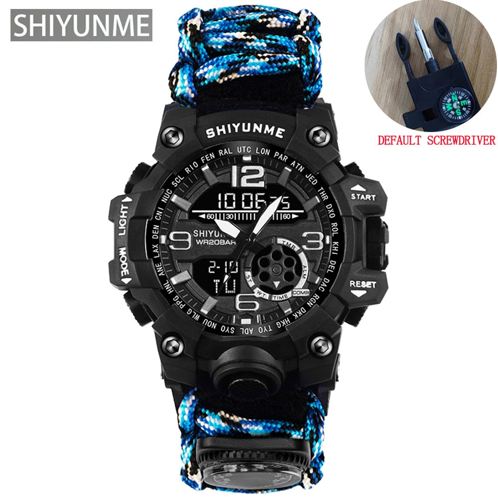 SHIYUNME New Sports Men's Watches Compass Luxury Military Quartz Watch Men Waterproof Male Clock relogio masculino 2022
