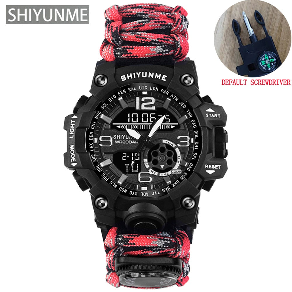 SHIYUNME New Sports Men's Watches Compass Luxury Military Quartz Watch Men Waterproof Male Clock relogio masculino 2022