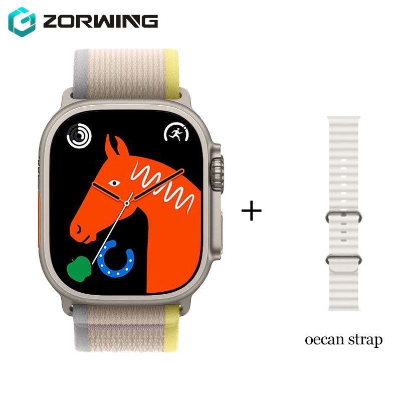 Smart Watch H11 Ultra Strap Lock 49mm IWO Men Series 8 NFC Wireless Charging Bluetooth Call GPS Smartwatch Women Real Screw New