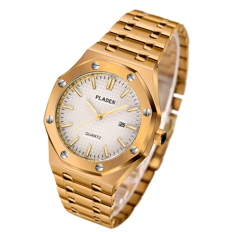 PLADEN Luxury Watch For Men Top Brand Business Stainess Steel Quartz Watches Fashion Classic Waterproof Male Clock Dropshipping