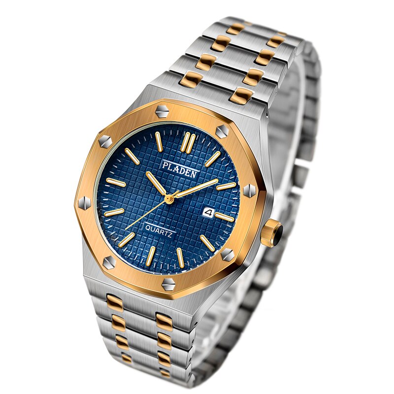 PLADEN Luxury Watch For Men Top Brand Business Stainess Steel Quartz Watches Fashion Classic Waterproof Male Clock Dropshipping