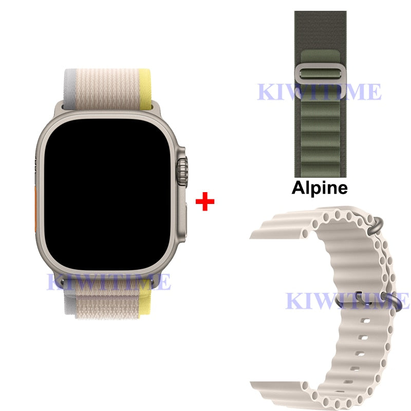 KIWITIME IWO Watch Ultra 2 Smartwatch 49mm Infinity Screen Titanium 2022 Best Series 8 Smart Watch for Men Women Samsung Android