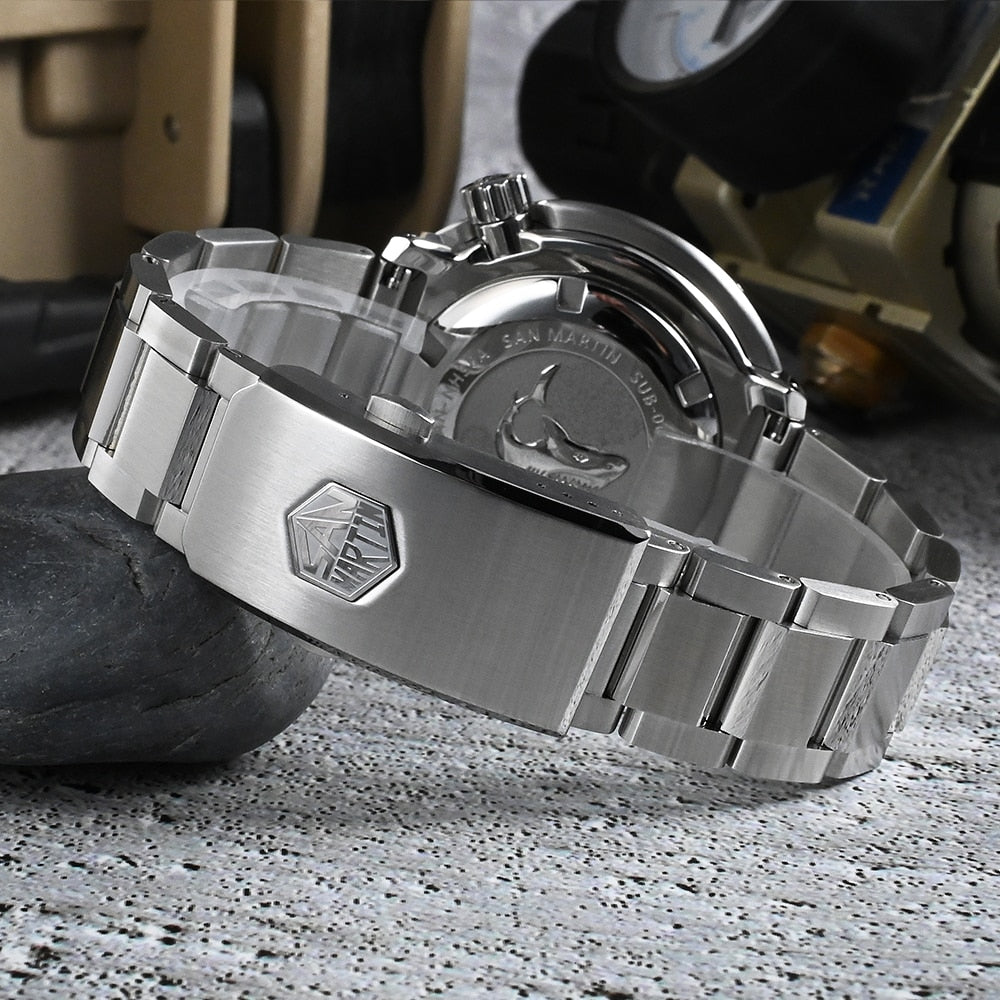 San Martin New 47mm Tuna Diver Watch Men Watches Automatic NH36 Mechanical Stainless Steel Wristwatch Sapphire Mirror 30Bar часы