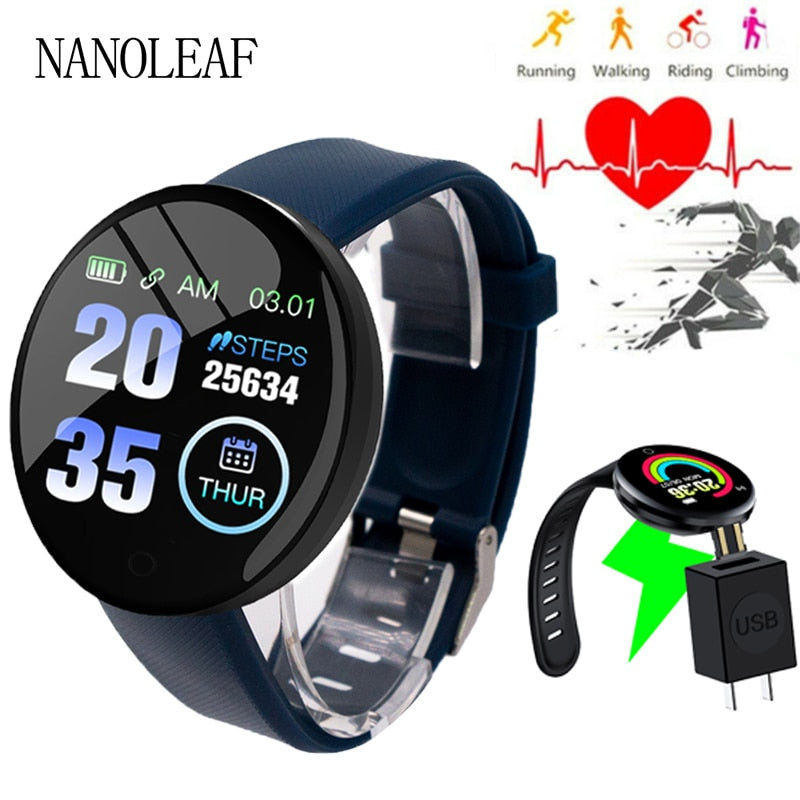 Sports Fitness Smart Watch Men Women Blood Pressure Sleep Monitoring Compatible IOS Android Watertight Digital Wristwatches