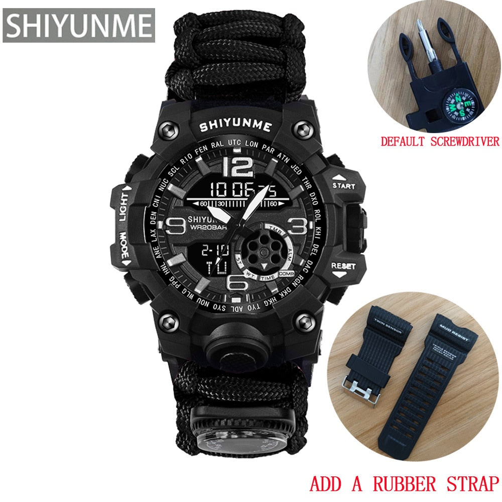 SHIYUNME New Sports Men's Watches Compass Luxury Military Quartz Watch Men Waterproof Male Clock relogio masculino 2022
