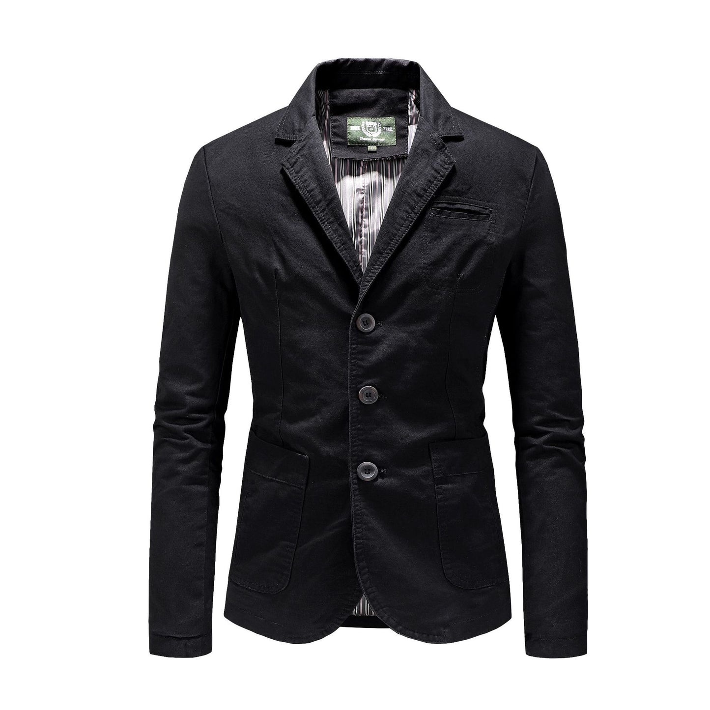 New Men's Suit Jacket Blazers Male Spring Autumn Pure Cotton Solid Casual Stylish Man Vintage Clothing Outerwear Coat Streetwear