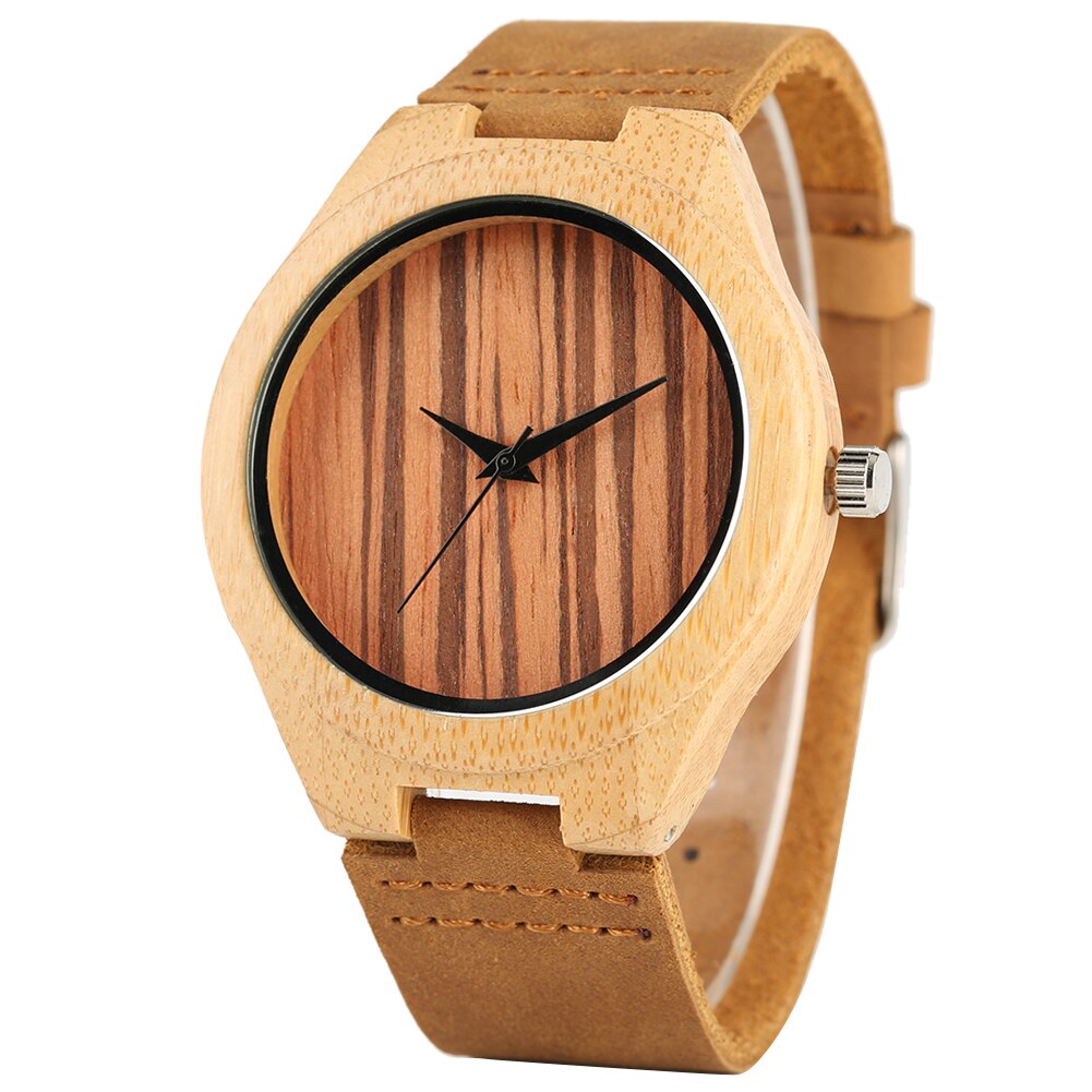 YISUYA Nature Wood Bamboo Watch Men Handmade Full Wooden Creative Women Watches New Fashion Quartz Digital Clock Christmas Gift