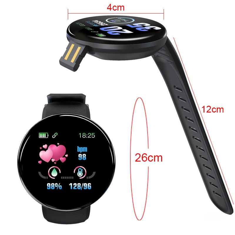 Sports Fitness Smart Watch Men Women Blood Pressure Sleep Monitoring Compatible IOS Android Watertight Digital Wristwatches