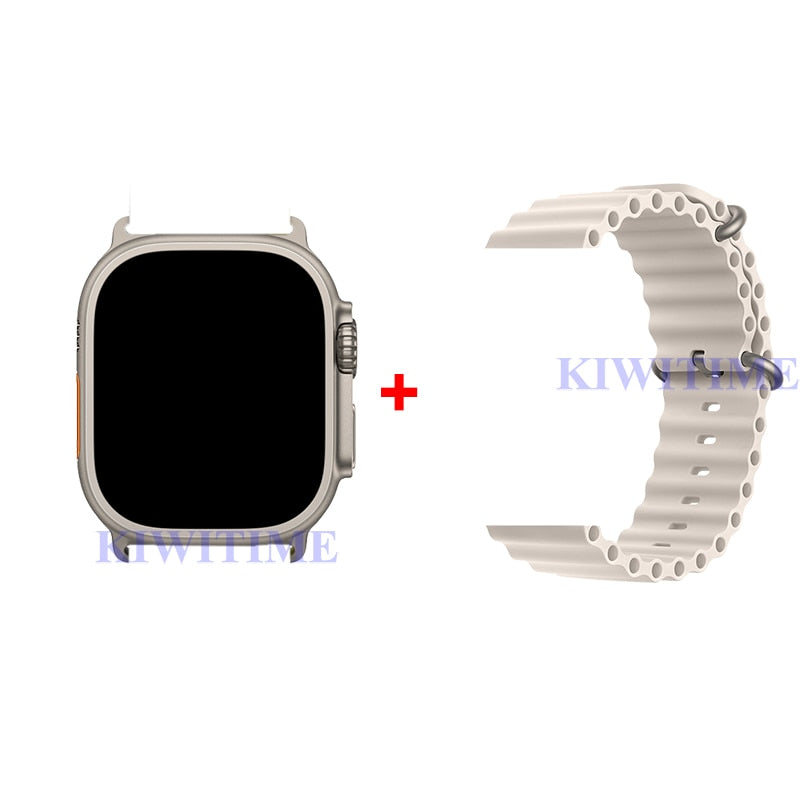 KIWITIME IWO Watch Ultra 2 Smartwatch 49mm Infinity Screen Titanium 2022 Best Series 8 Smart Watch for Men Women Samsung Android