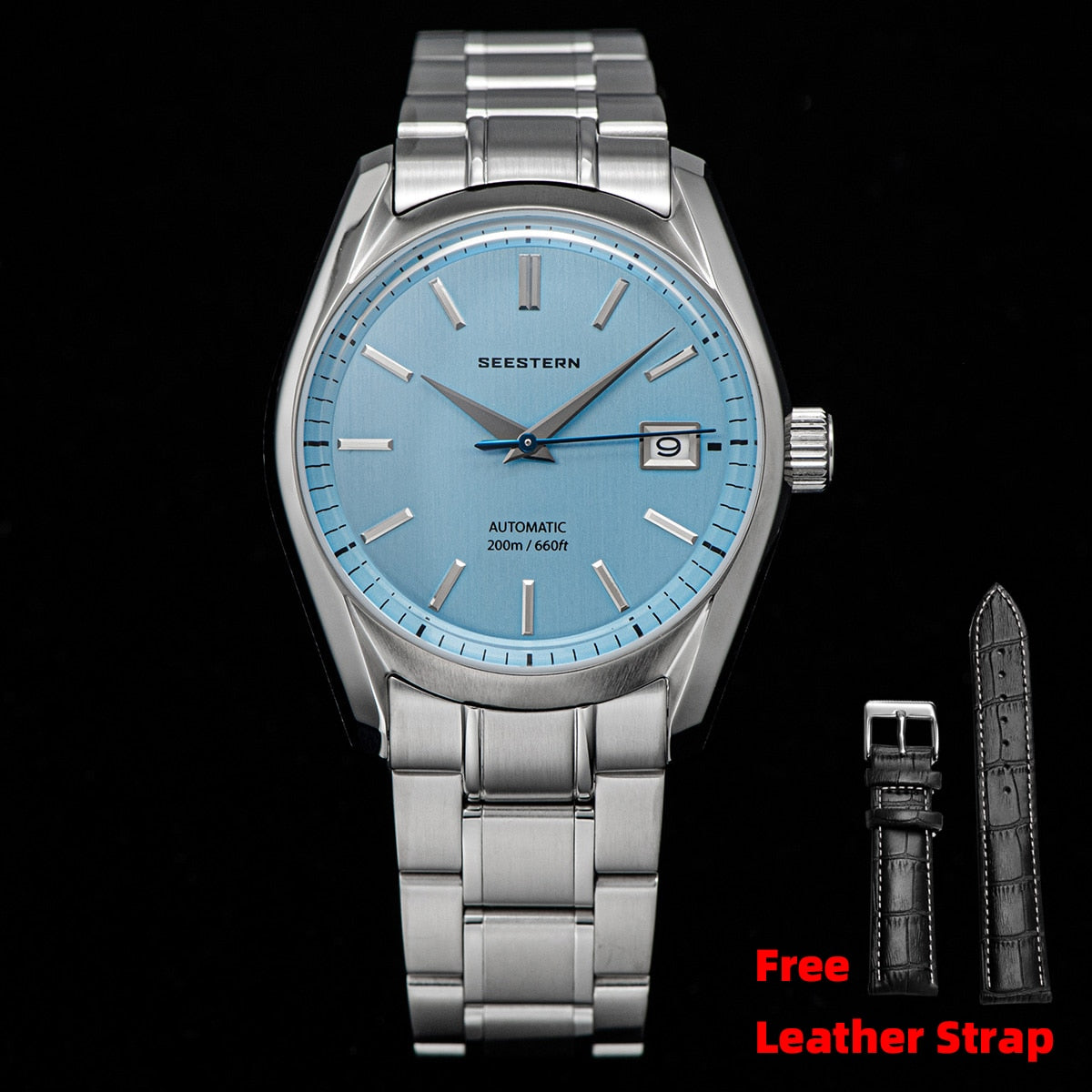 SEESTERN Diver Watch Men Automatic Japan NH35 Movement Sapphire Dome Crystal Wristwatch 20ATM Waterproof Mechanical Retro New
