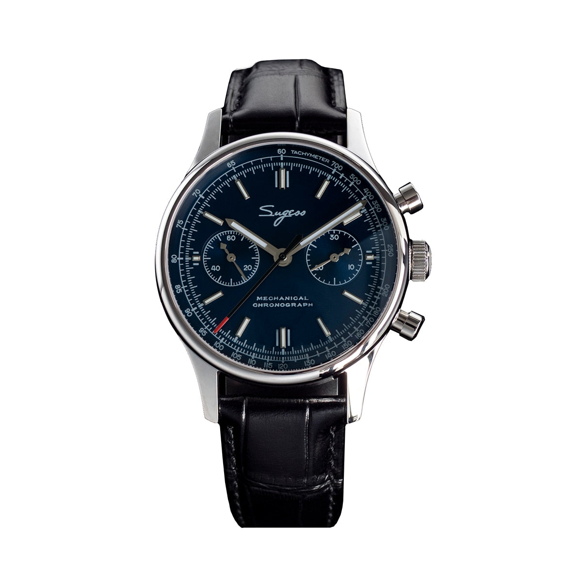 Sugess 1963 Salmon Pilot Watch Men Chronograph Sapphire ST1901 SEAGULL Movement 40mm Mechanical Wristwatches reloj para hombre