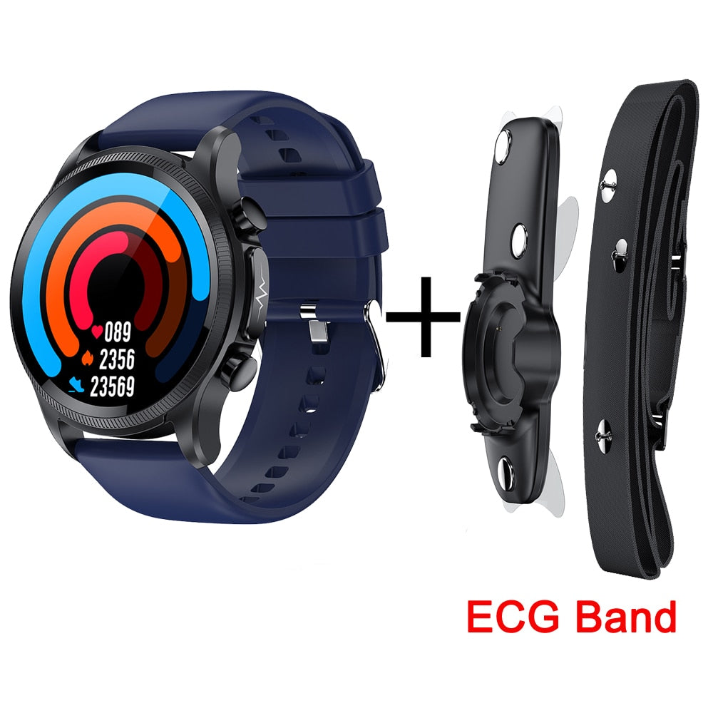 ECG PPG Blood Glucose Smart Watch Men Blood Pressure Heart Rate Body Temperature IP68 Waterproof Fitness Tracker Smartwatch