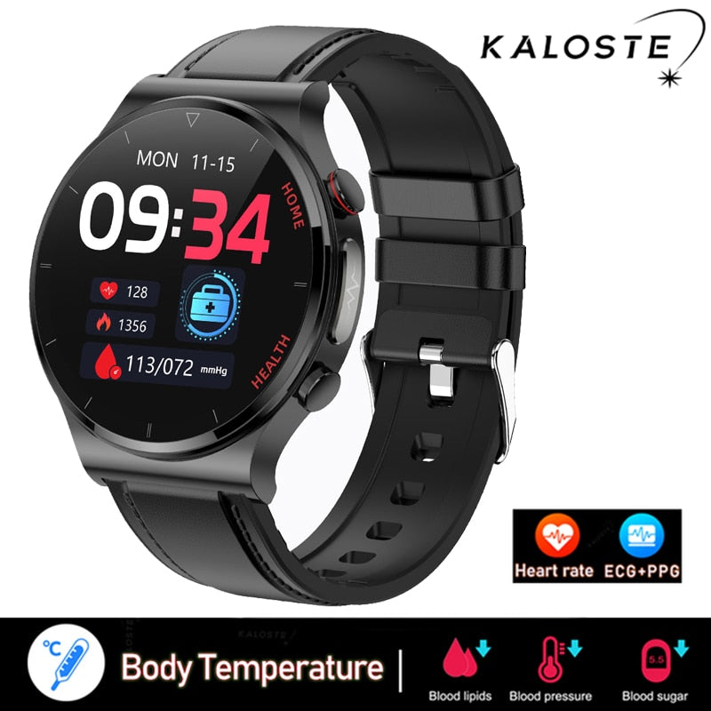 New Laser Treatment Three High Smart Watch Men ECG PPG Heart Rate Blood Pressure Health Tracker Smart Watch For Huawei Xiaomi