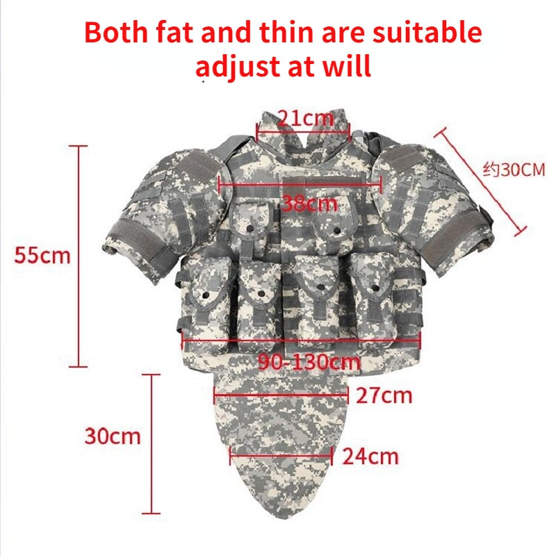 Tactical Vest Camouflage combat Body Armor With Pouch/Pad ACU USMC Airsoft Military Molle Assault Plate Carrier CS Clothing