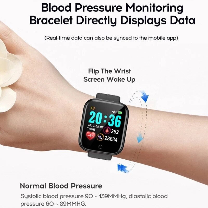 Smart Watch Men Women Chil Smartwatch Heart Rate Blood Pressure Monitor Fitness Tracker Watch Smart Bracelet for Android and IOS