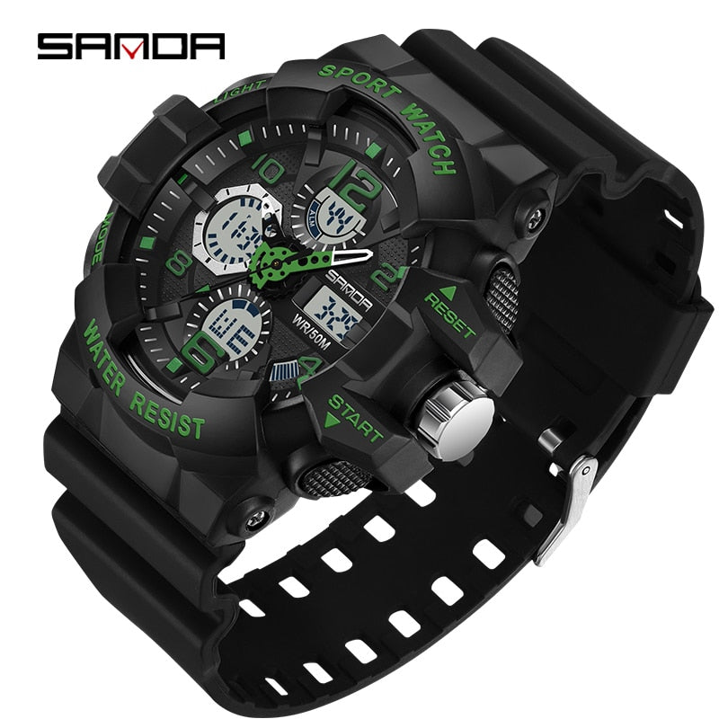 SANDA Brand G- Style Military Watch Men Digital Shock Sports Watches For Man Waterproof Electronic Wristwatch Mens 2022 Relogios