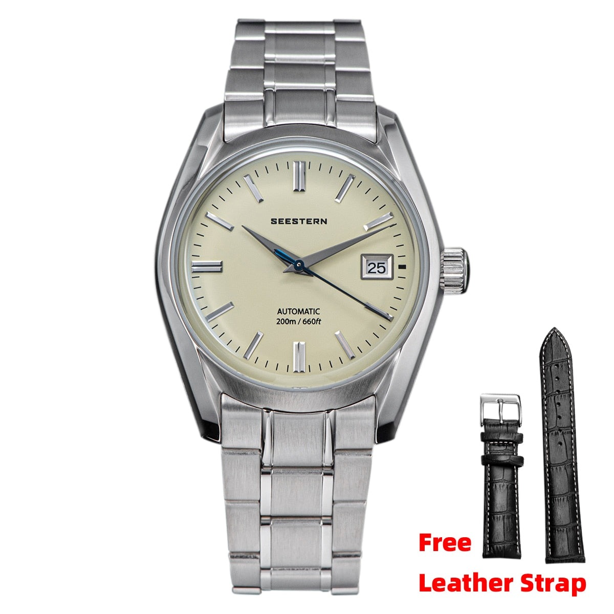 SEESTERN Diver Watch Men Automatic Japan NH35 Movement Sapphire Dome Crystal Wristwatch 20ATM Waterproof Mechanical Retro New
