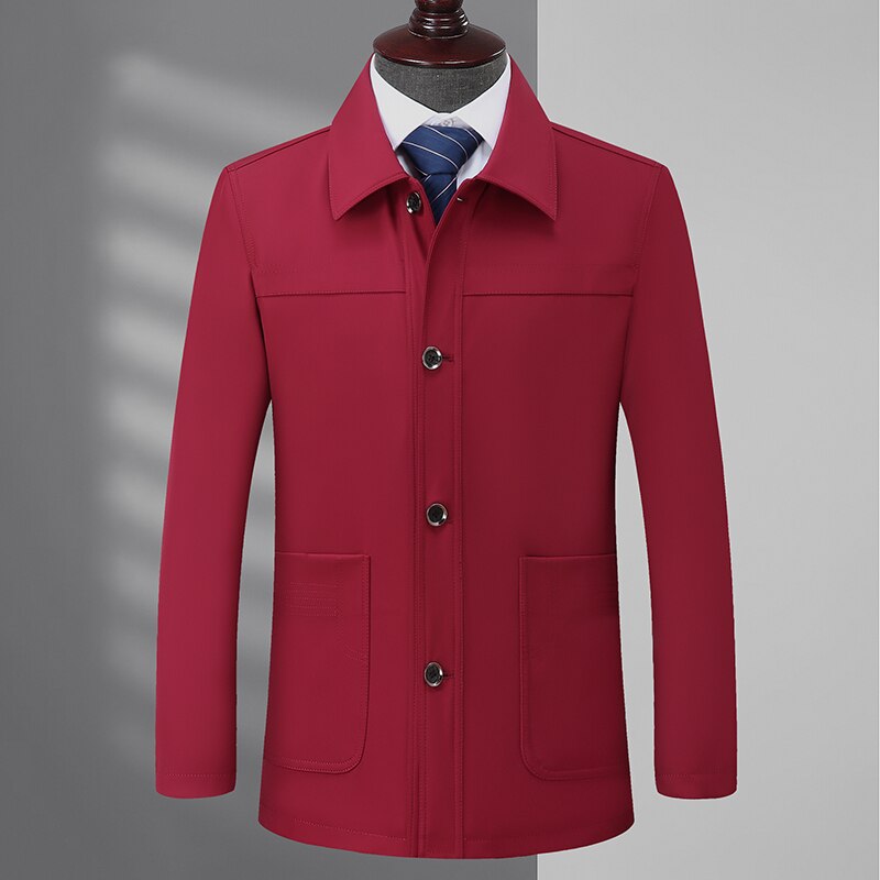 Mens Jackets Plus Size Coats Turn Down Collar Men Winter Jacket Button Pocket Men's Clothing 2022 Fashion Long Sleeve Coat Men