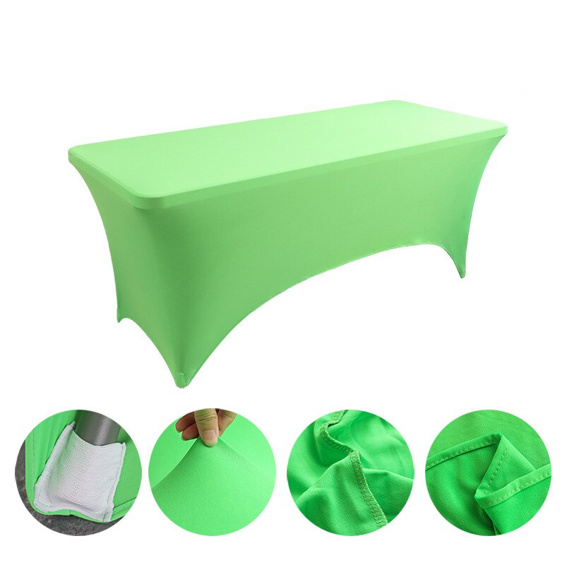 Spandex Plain Stretch Party Table Cover Cloth 4-8FT Folding Table Rectangular Cocktail Tablecloth For Wedding Banquet Christmas