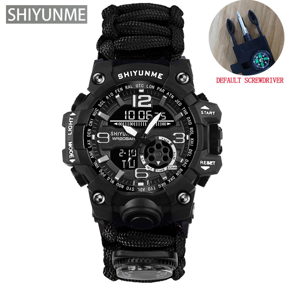 SHIYUNME New Sports Men's Watches Compass Luxury Military Quartz Watch Men Waterproof Male Clock relogio masculino 2022