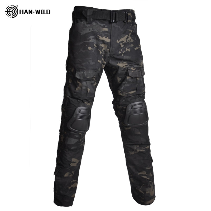 Tactical Combat Camouflage Outdoor Airsoft Paintball Clothing Military Shooting UniformShirts Cargo Pants Elbow Knee Pads Suits