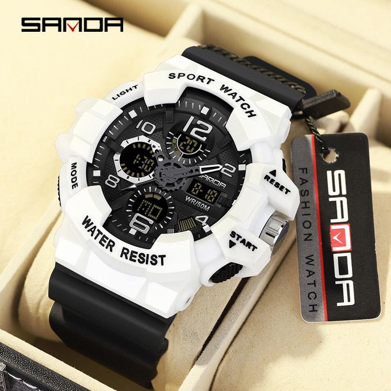 SANDA Brand G- Style Military Watch Men Digital Shock Sports Watches For Man Waterproof Electronic Wristwatch Mens 2022 Relogios