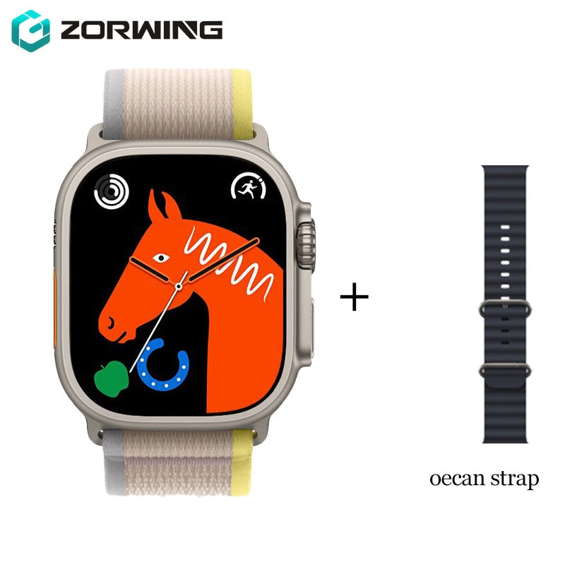 Smart Watch H11 Ultra Strap Lock 49mm IWO Men Series 8 NFC Wireless Charging Bluetooth Call GPS Smartwatch Women Real Screw New