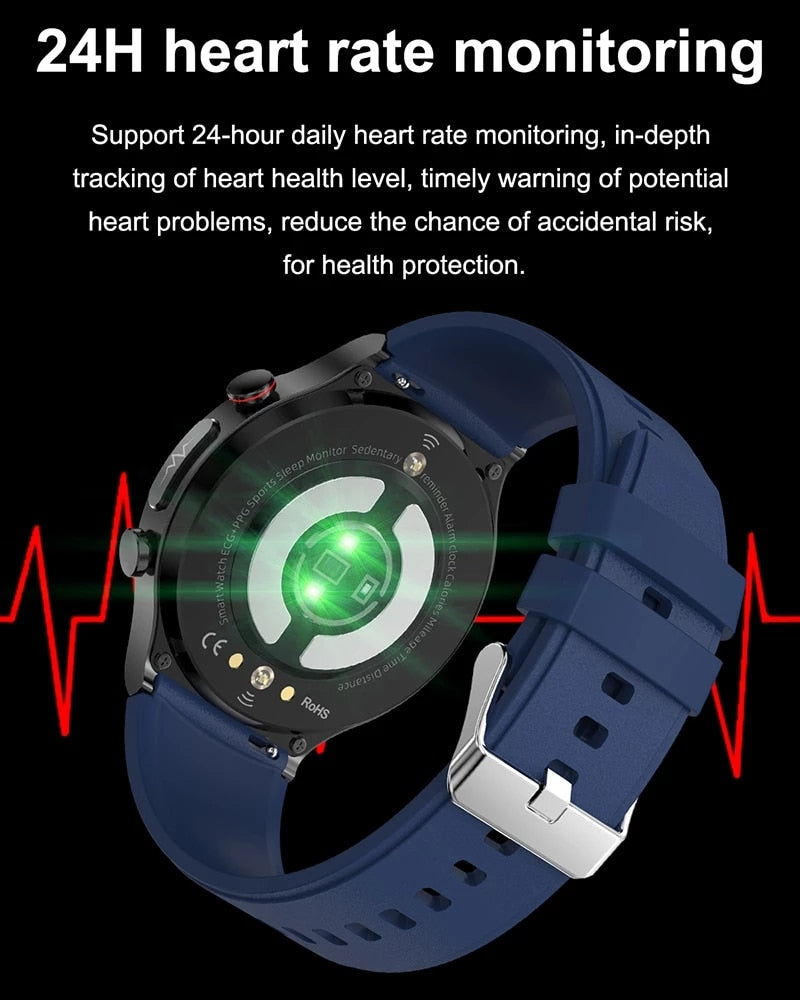 New Laser Treatment Three High Smart Watch Men ECG PPG Heart Rate Blood Pressure Health Tracker Smart Watch For Huawei Xiaomi