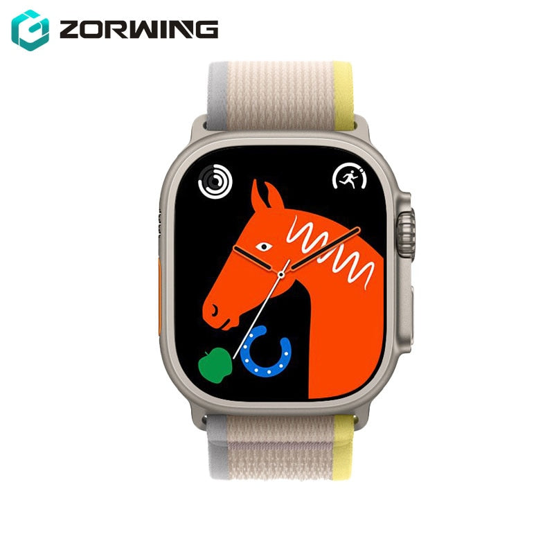 Smart Watch H11 Ultra Strap Lock 49mm IWO Men Series 8 NFC Wireless Charging Bluetooth Call GPS Smartwatch Women Real Screw New