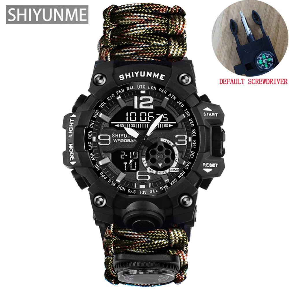 SHIYUNME New Sports Men's Watches Compass Luxury Military Quartz Watch Men Waterproof Male Clock relogio masculino 2022