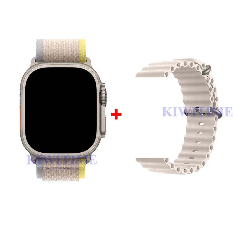 KIWITIME IWO Watch Ultra 2 Smartwatch 49mm Infinity Screen Titanium 2022 Best Series 8 Smart Watch for Men Women Samsung Android