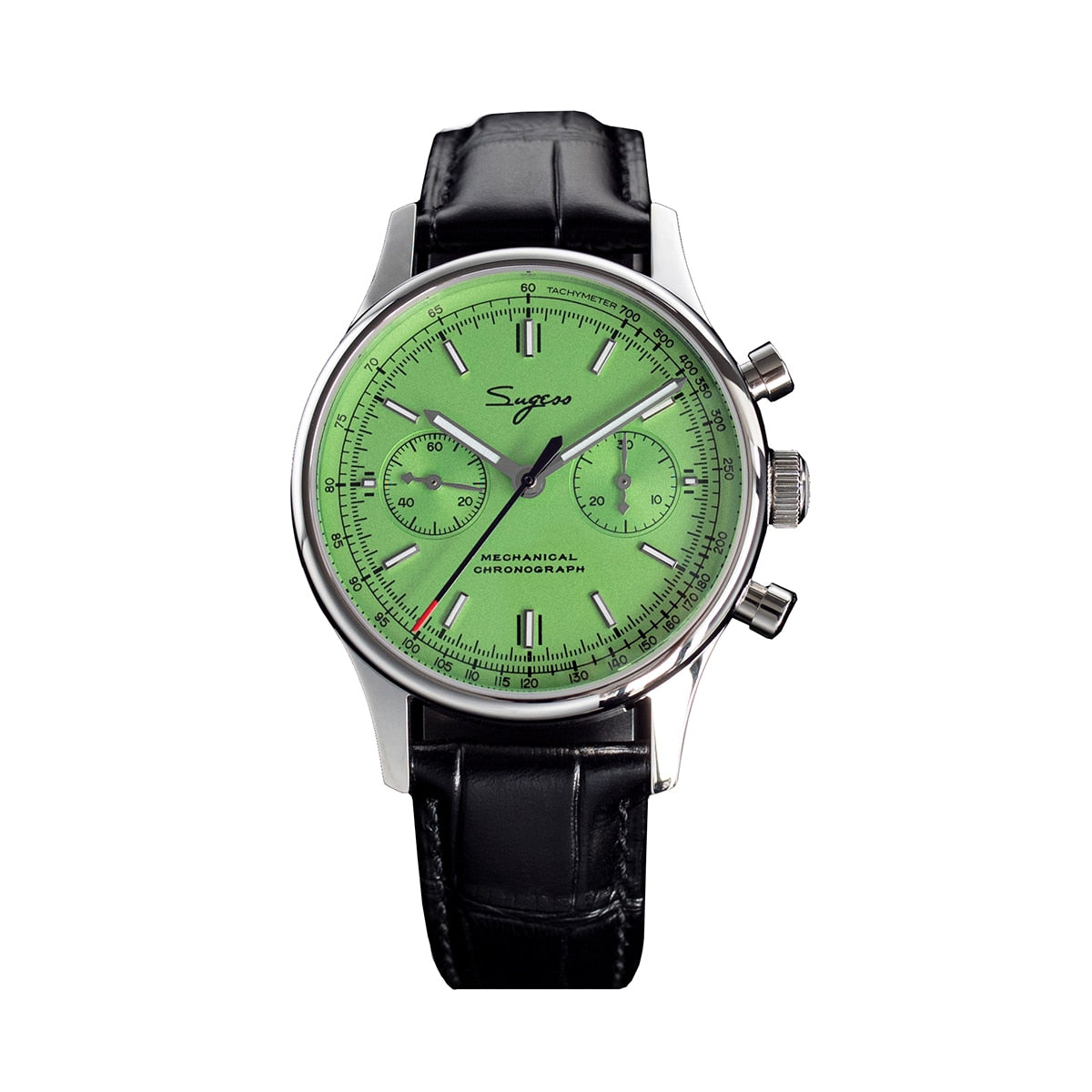 Sugess 1963 Salmon Pilot Watch Men Chronograph Sapphire ST1901 SEAGULL Movement 40mm Mechanical Wristwatches reloj para hombre