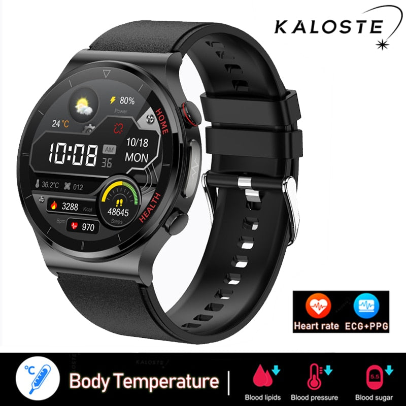 New Laser Treatment Three High Smart Watch Men ECG PPG Heart Rate Blood Pressure Health Tracker Smart Watch For Huawei Xiaomi