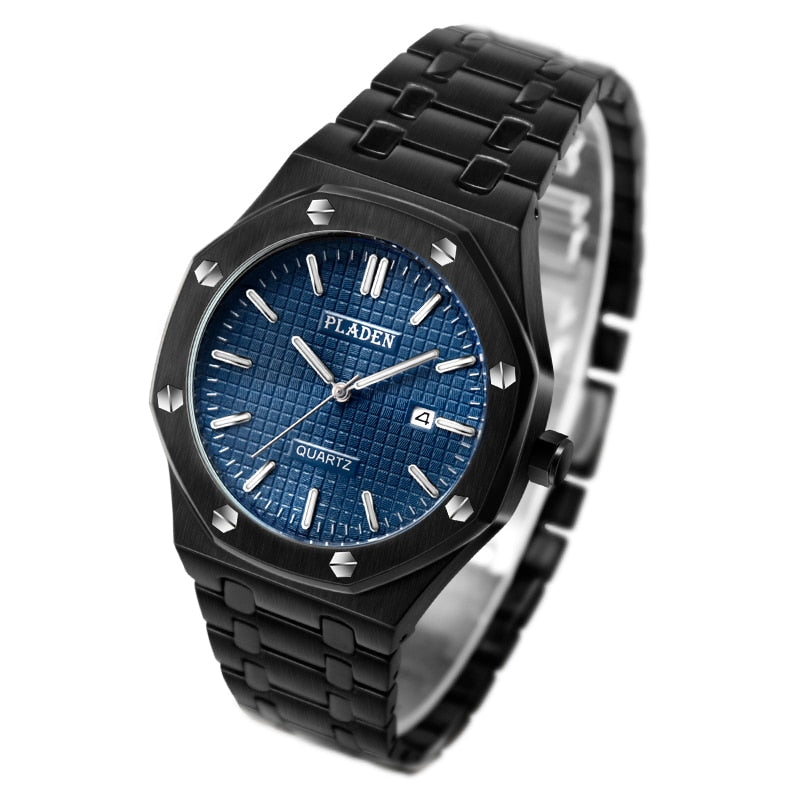PLADEN Luxury Watch For Men Top Brand Business Stainess Steel Quartz Watches Fashion Classic Waterproof Male Clock Dropshipping