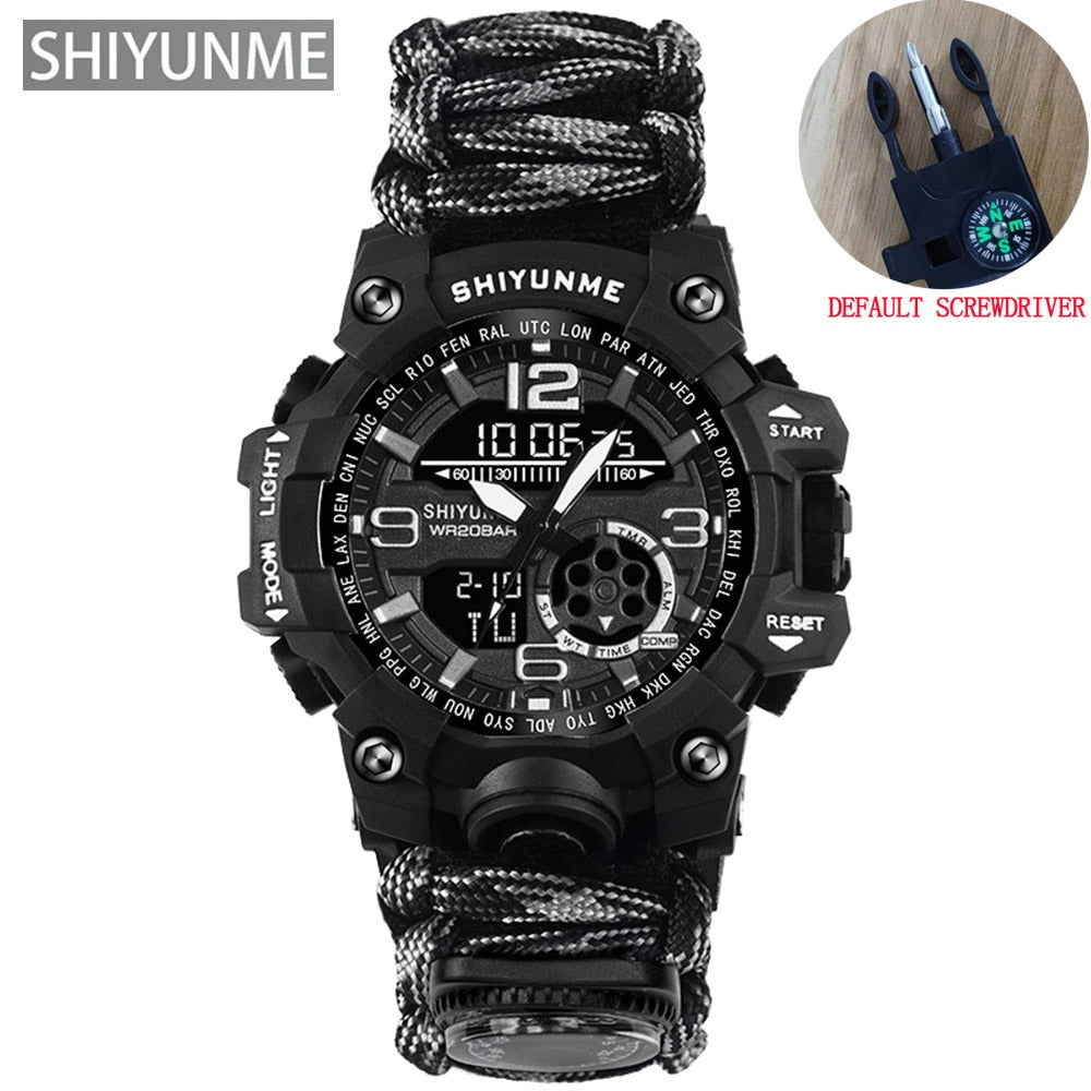 SHIYUNME New Sports Men's Watches Compass Luxury Military Quartz Watch Men Waterproof Male Clock relogio masculino 2022
